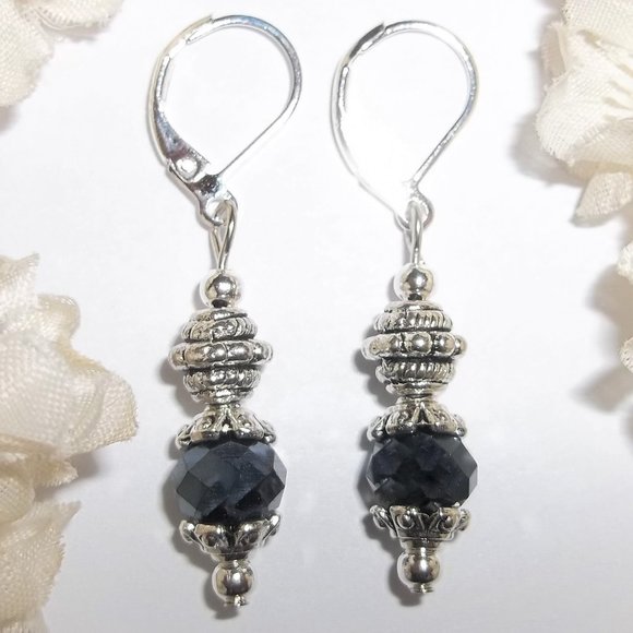 wvluckygirl Jewelry - Navy Blue Earrings Lever Back Dangle Drop Set 6392